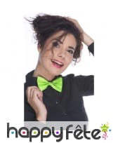 Noeud papillon fluo satiné, image 3