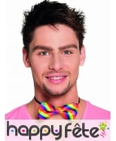 Noeud papillon motifs arc en ciel, image 1