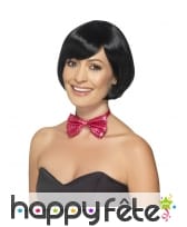 Noeud papillon rose à sequins, image 1