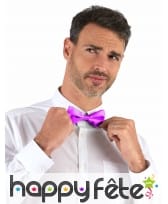 Noeud papillon rose fuchsia uni