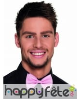 Noeud papillon rose pâle sur élastique