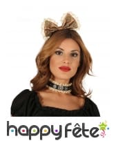 Noeud papillon Steampunk bronze sur serre-tête