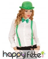 Noeud papillon vert métallisé Saint Patrick, image 2