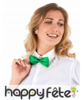 Noeud papillon vert uni, image 1