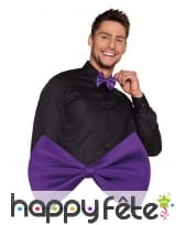 Noeud papillon violet sur élastique