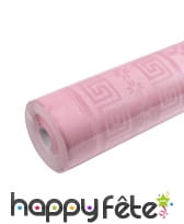 Nappe rose clair damassée de 1,5 x 6m