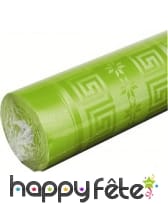 Nappe vert pomme damassée 1.20m x 6 m
