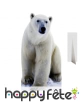 Ours blanc en carton plat