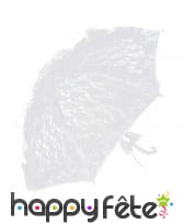 Ombrelle blanche unie en dentelle, 85 cm