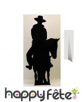 Ombre de cow-boy à cheval taille réelle