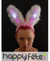 Oreilles de lapin lumineuses sur serre-tête, image 1