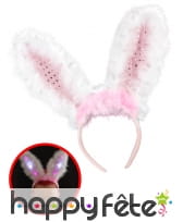 Oreilles de lapin lumineuses sur serre-tête