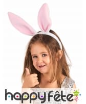 Oreilles de lapin rose pour enfant, image 1