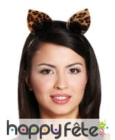 Oreilles de léopard sur serre tête pour femme