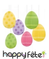 Oeufs de Pâques décoratifs à suspendre, 12cm