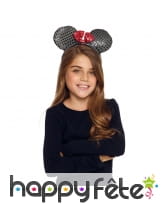 Oreilles de souris avec sequins, pour fillette