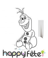 Olaf géant à colorier, en carton plat