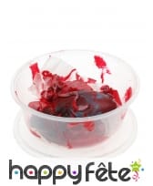 Organes humains ensanglantés dans une boîte