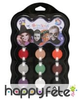 Palette 9 couleurs pour maquillage d'Halloween