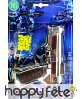Pistolet argenté à billes