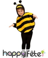 Poncho abeille avec capuche, pour enfant