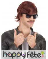 Perruque auburn courte pour homme