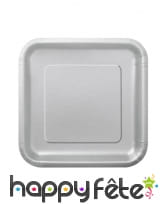 Petites assiettes carrées en carton de 17cm, image 3