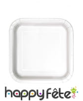 Petites assiettes carrées en carton de 17cm, image 4