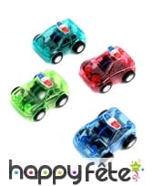 Petite auto de police transparente de 45mm