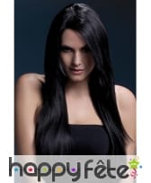 Perruque avec meche dégradée noire