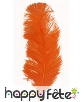 Plume autruche orange 32 cm