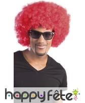 Perruque afro rouge
