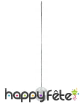 Pendentif boule à facettes argentée