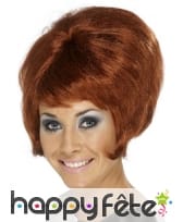 Perruque beehive auburn, années 60
