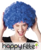 Perruque bleue afro, image 1