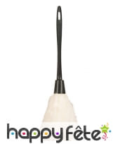 Plumeau blanc avec manche noir, 35cm