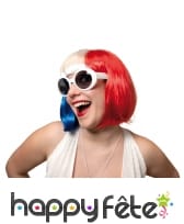 Perruque bleu blanc rouge de supportrice