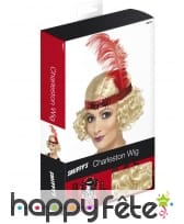 Perruque blonde de Charleston avec bandeau, image 1