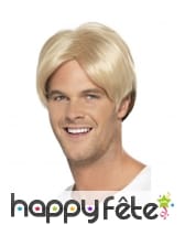 Perruque blonde de footbaleur, année 90