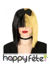 Perruque blonde et noire de Sia pour femme
