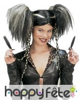 Perruque blonde et noire montage manga