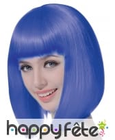 Perruque bleue glamour mi-longue, image 2