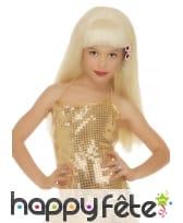 Perruque blond glamour pour enfant