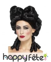 Perruque baroque noire gothique