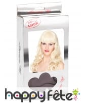 Perruque blonde ondulée avec frange, luxe, image 2