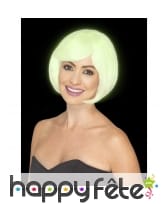 Perruque bob phosphorescente