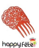 Peigne broche rouge Espagnole