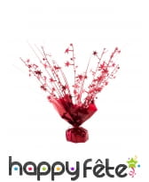 Poids ballon rouge avec tiges étoilées, 250gr