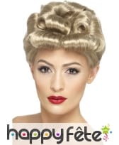 Perruque blonde vintage années 40