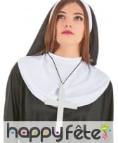 Pendentif croix argentée de 23cm, image 1